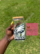 Load image into Gallery viewer, Philly Eagles Football Glass Cans