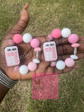 Load image into Gallery viewer, Pink Girl Math Stanley Tumbler Cup Charms