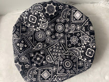 Load image into Gallery viewer, Black Bandana Bonnet
