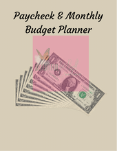 Load image into Gallery viewer, Paycheck & Monthly Budget Planner Printable Instant Download