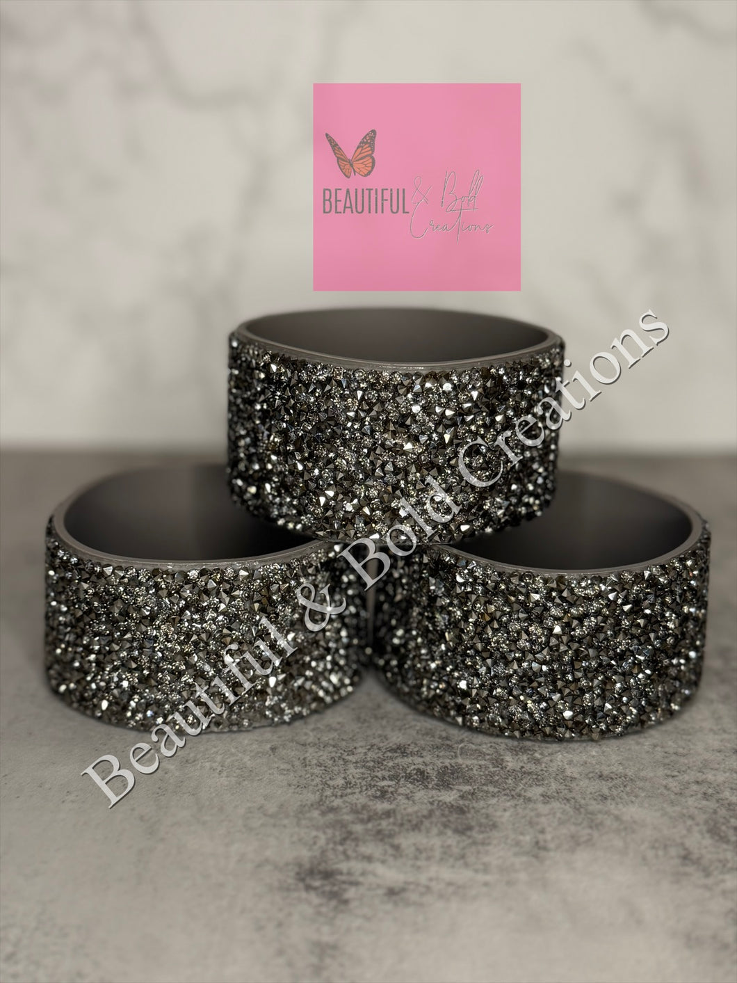 Smoked Gray Rhinestone Stanley Tumbler Boot