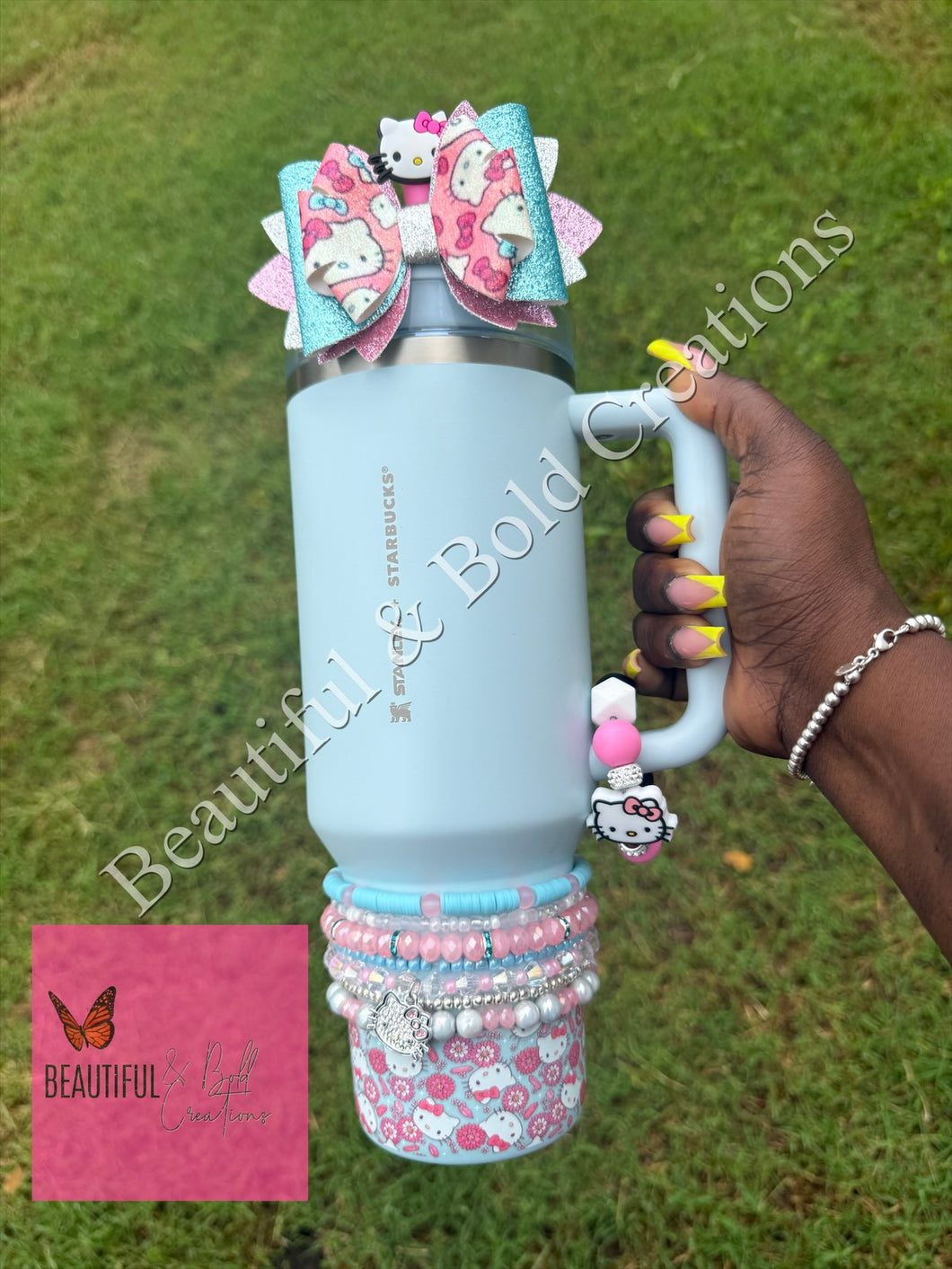 HK Pretty in Pink Stanley Bow & Bracelets