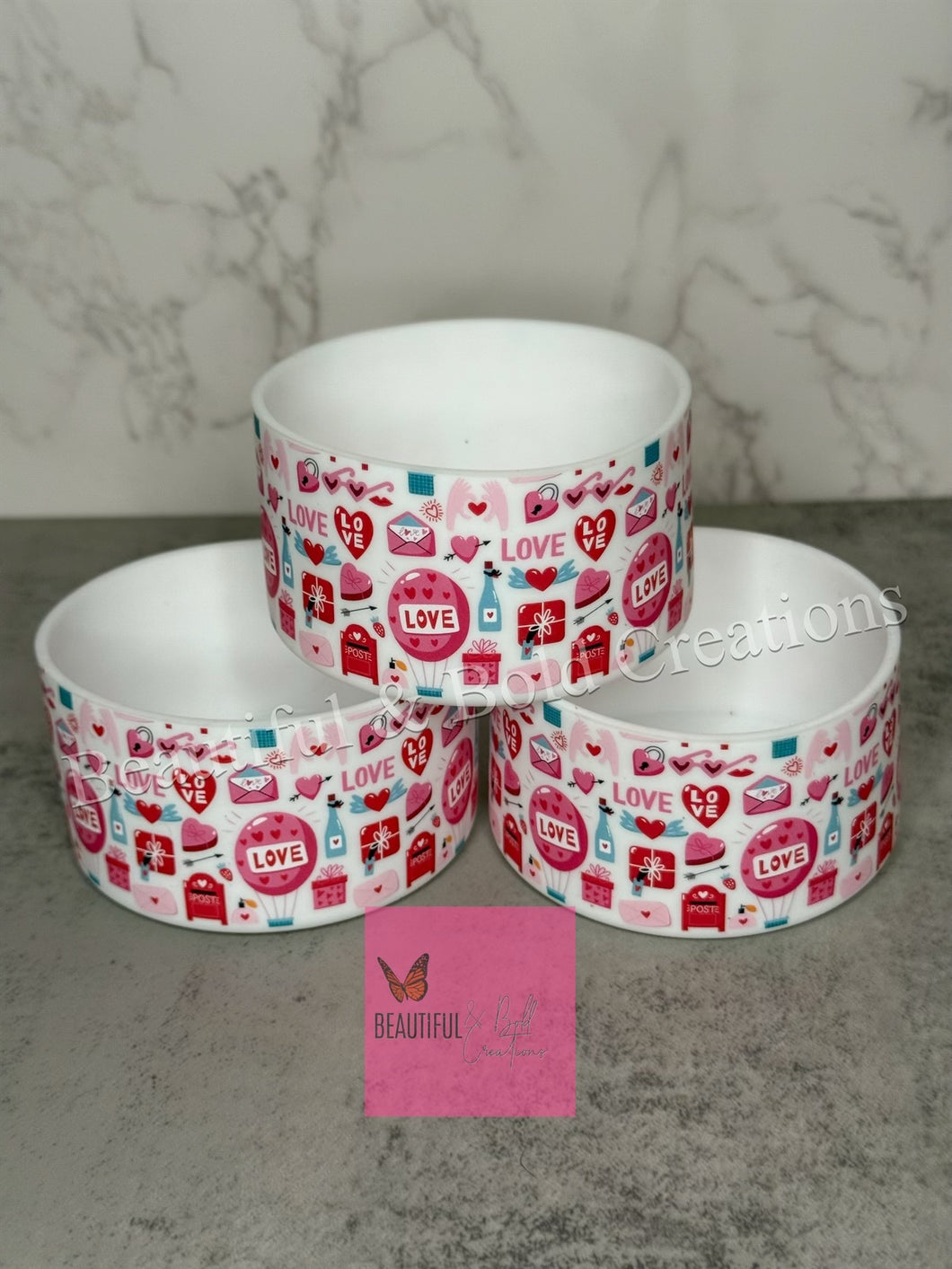 Valentine’s Day Love Letter Stanley Silicone Tumbler Boot