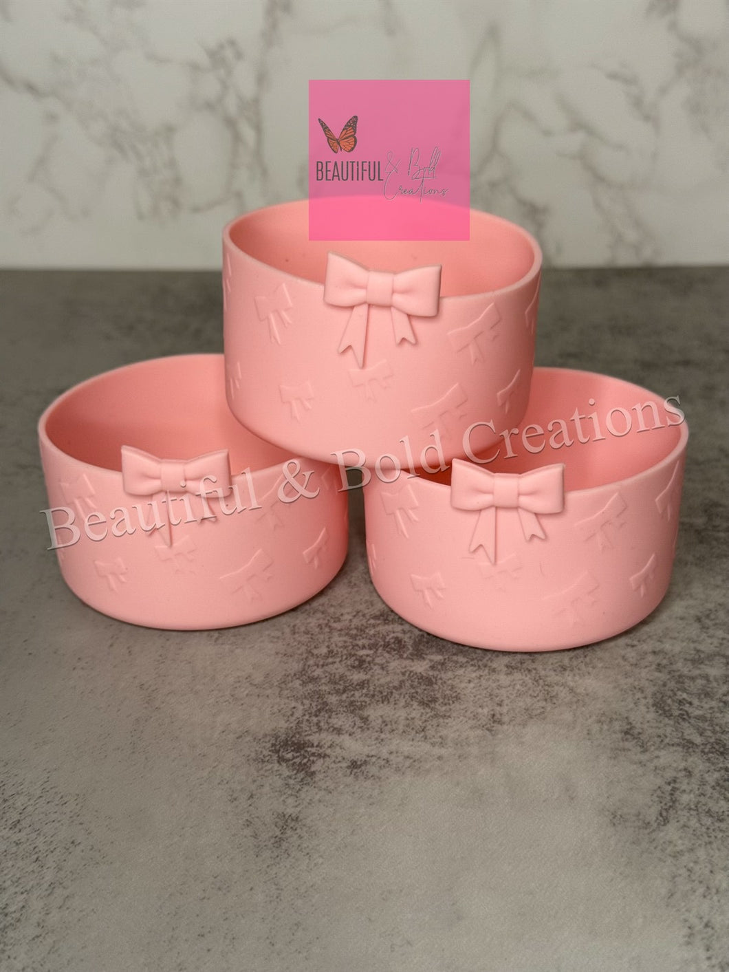 Cutesy Bow Silicone Stanley Tumbler Boot