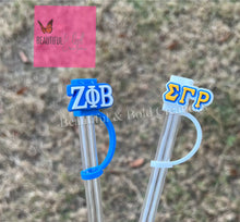 Load image into Gallery viewer, Divine 9 Sorority Stanley Tumbler Straw Cover Toppers
