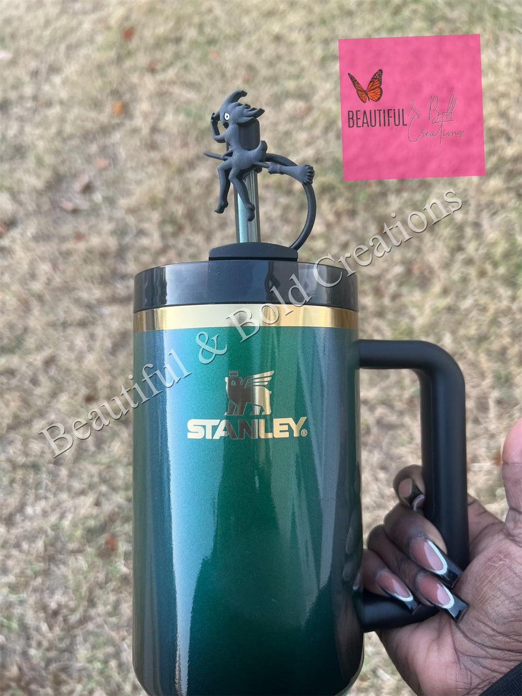 Black Wicked Witch Stanley Tumbler Straw Cover Topper