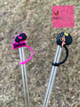 Load image into Gallery viewer, Black Afro Girl/Woman Stanley Tumbler Straw Cover Topper 10mm
