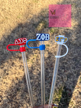 Load image into Gallery viewer, Divine 9 Sorority Stanley Tumbler Straw Cover Toppers

