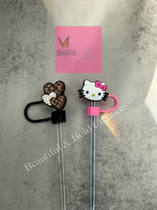 LV & Kawaii Kitty Stanley Tumbler Straw Cover 10mm