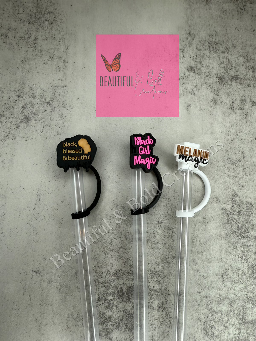 Melanin Black Girls Stanley Tumbler Straw Cover 10mm