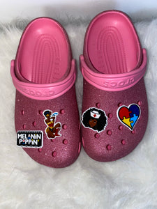Autism Awareness Heart Shoe Charm