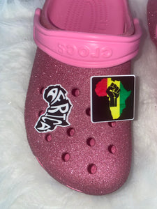 Black Power Shoe Charm