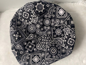 Black Bandana Bonnet