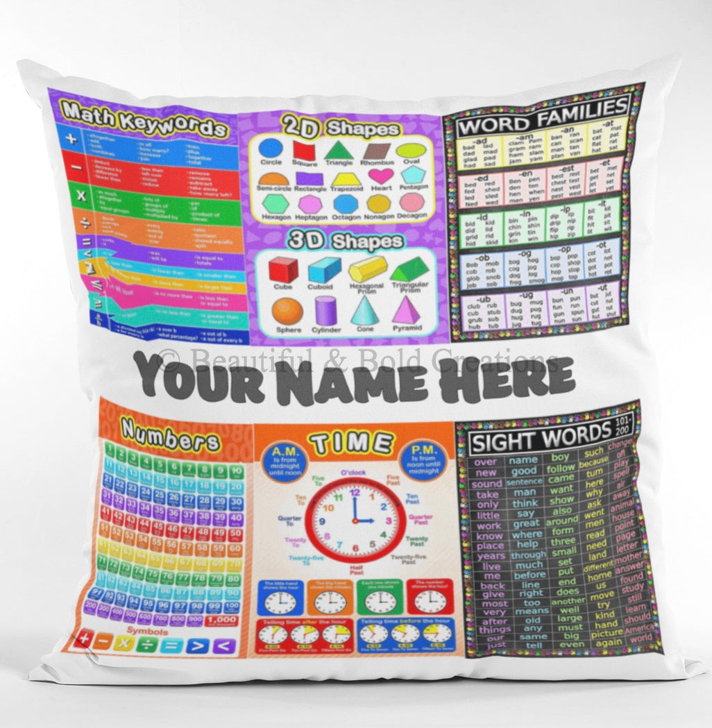 2nd-3rd Grade Learning Pillow