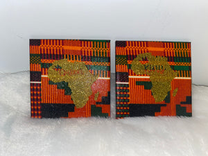 King & Queen Kente Coaster set