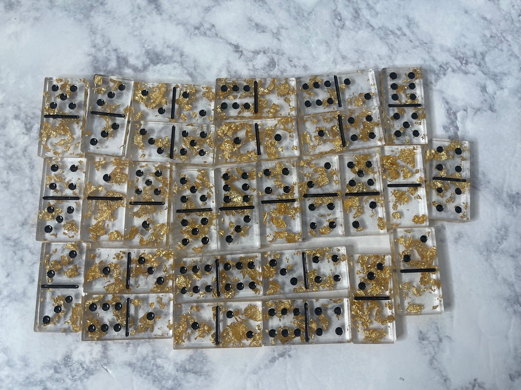 Gold Leaf Dominos Set