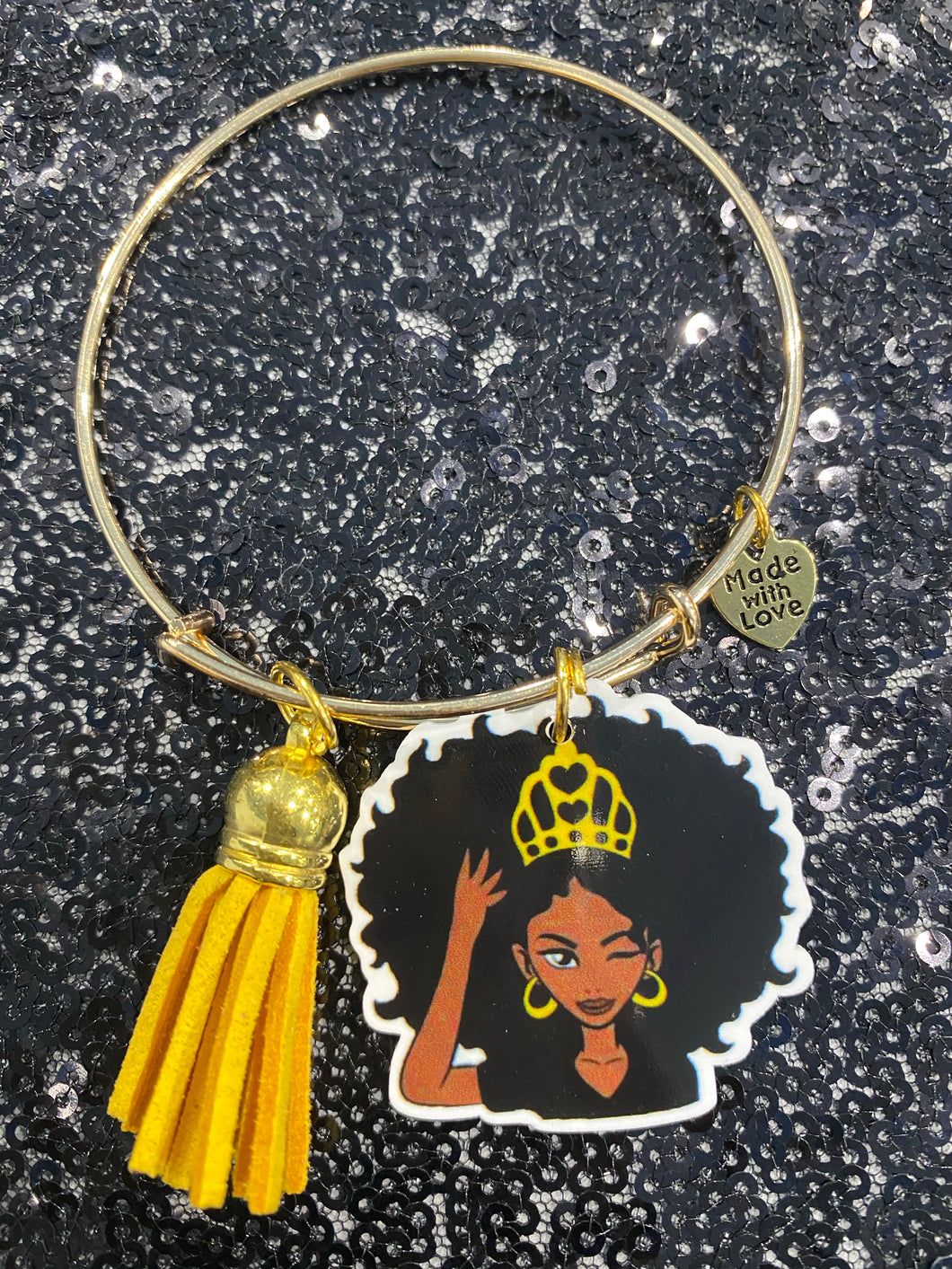 Adjust My Crown Charm Bracelet