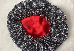Black Bandana Bonnet