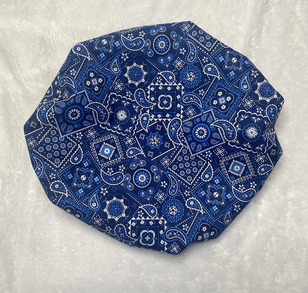 Blue Bandana Bonnet